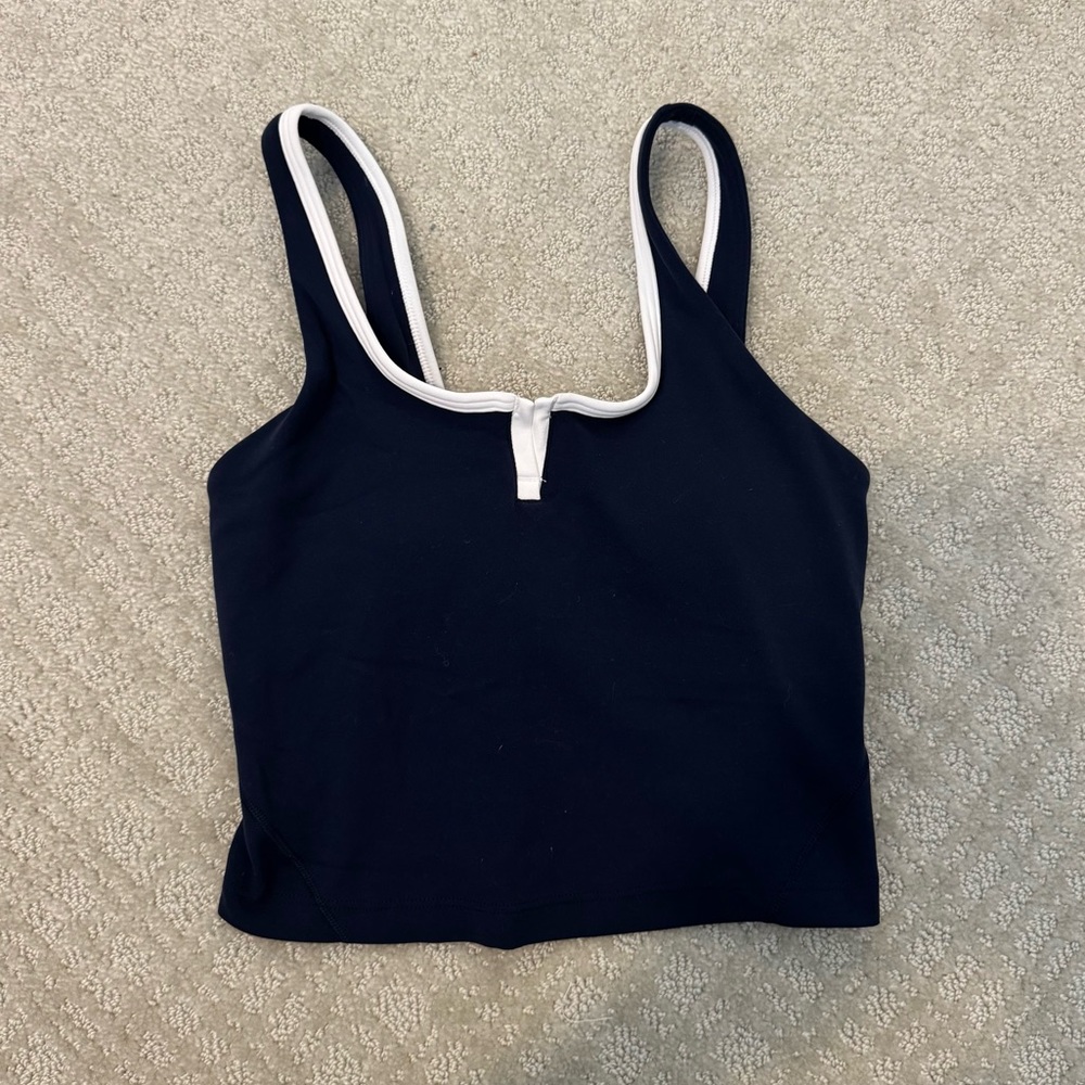 Lululemon Cropped Tank Top with White Trim